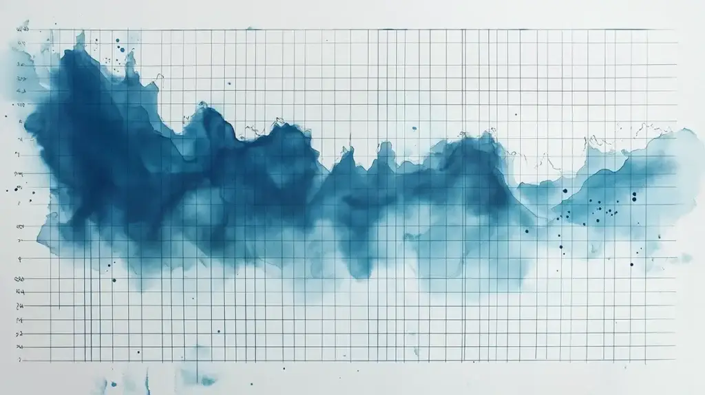 A hand drawn data table